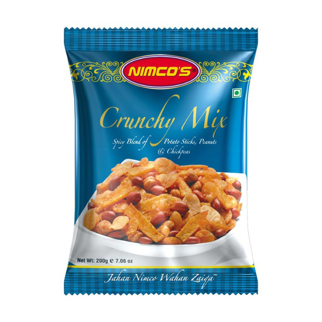 Nimco’s Crunchy Mix – Spicy Blend of Potato Sticks, Peanuts & Chickpeas – 200 g
