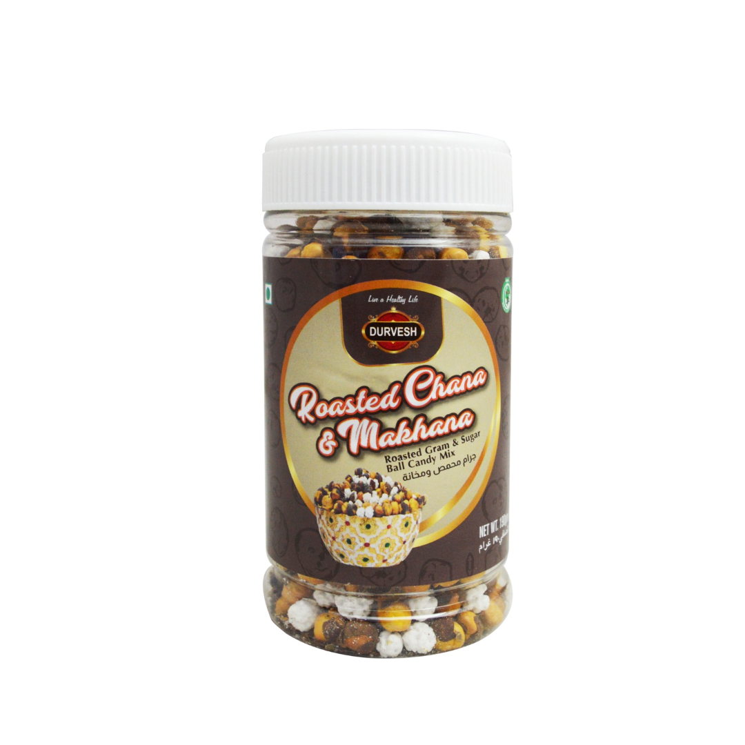 Durvesh Roasted Chana & Makhana – Roasted Gram & Sugar Ball Candy Mix